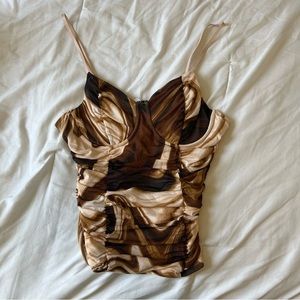 Brown/Beige Tank Top